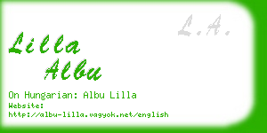 lilla albu business card